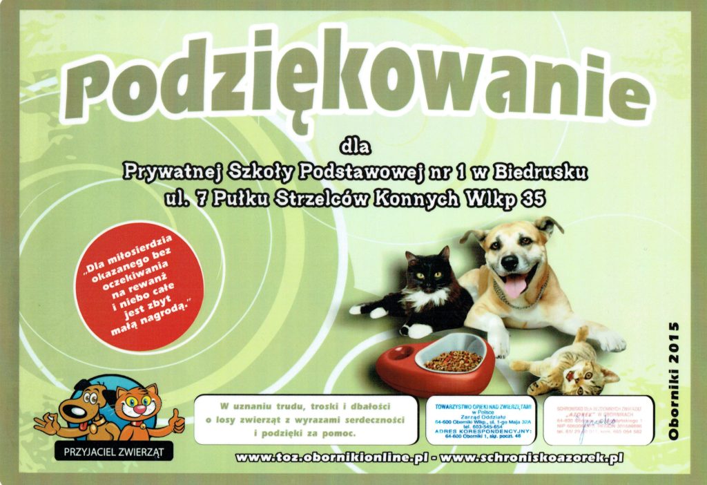 podziękowania Azirek 2015